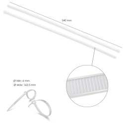 Soporte Sencillo Forja Ø 20 mm. Marfil / Oro (Blister 2 Piezas)