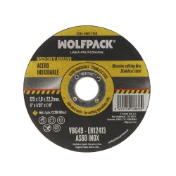 Disco Corte Abrasivo Inoxidable 125x1,0x22,2 mm.