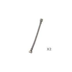 Latiguillo Inoxidable Macho 3/8 - Hembra 3/8 250 mm. 2 Piezas