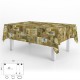 Mantel Hule Rectangular Tablones Vino Impermeable Antimanchas PVC 140x250 cm. Recortable Uso Interior y Exterior