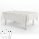 Mantel Hule Rectangular ZigZag Impermeable Antimanchas PVC 140x250 cm. Recortable Uso Interior y Exterior