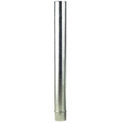 Wolfpack Tubo Estufa Acero Galvanizado Ø 100 mm, Ideal Estufas de Leña, Chimenea, Alta resistencia, Conducto Humos