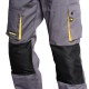 Pantalones Largos DeTrabajo, Multibolsillos, Resistentes, Rodilla Reforzada, Gris/Amarillo Talla 38/40 S