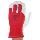 Guantes Piel / Lona Con Colgador 10" (Par)