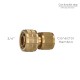 Conector Manguera Con Función STOP Fabricado en Laton 3/4" Hembra, Adaptador Grifo, Conector Grifo A Conector Rapido