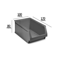 Gaveta Apilable Almacenamiento Gris Nº51 170x100x80 mm. (1/6)