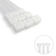 Brida Nylon 100%. Color Blanco / Natural 2,5 x135 mm. 100 Piezas. Abrazadera Plastico, Organizador Cables, Alta Resistencia