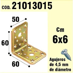 Soporte Para Madera Ángulo 50x 60x 60 mm.