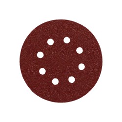 Lija Recambio Velcro Disco Ø 125 mm. con Agujeros Grano 80 (10 Piezas)