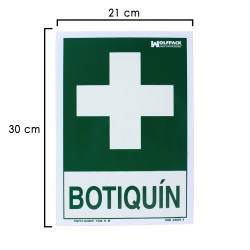 Cartel Botiquin 30x21 cm.