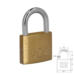 Candado Laton Arco Normal 40 mm.