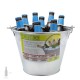 Cubo Zinc Metal Galvanizado Multiusos 6 Litros 26 x 17 x 19 (alt.) cm. con Abre Botellas