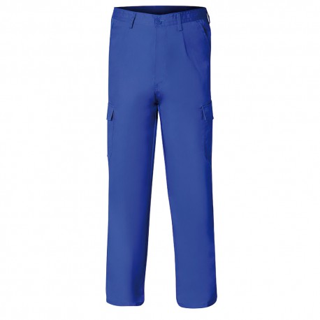 Pantalon De Trabajo Largo, Color Azul, Multibolsillos, Resistente, Talla 46