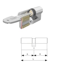 Cilindro Tesa Seguridad T60 /35x35 Latonado