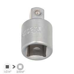 Adaptador Reductor 1/2" Hembra A 3/8" Macho Acero Cromo Vanadio, Aristas Redondas, Reductor Carraca,