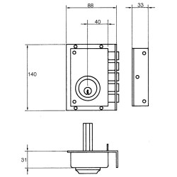 Cilindro Tesa 5030/30x10 Medio cilindro